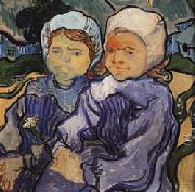 Vincent Van Gogh Two Little Girls oil painting artist